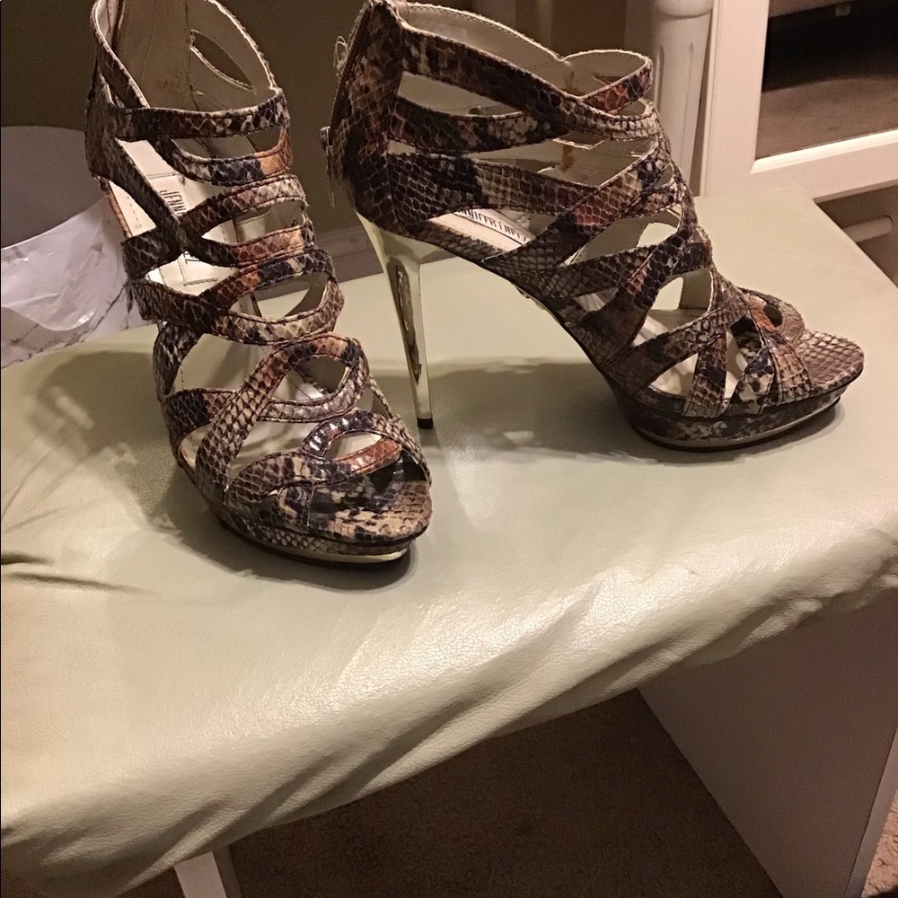 Jennifer Lopez snake skin heels